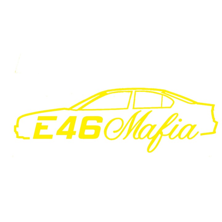 Стикер за кола 15 CM BMW E46 Mafia Yellow