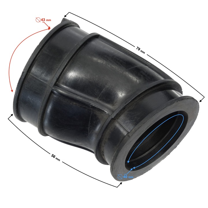 Conector de acceleratie Moretti, cauciuc, pentru Stratos 125