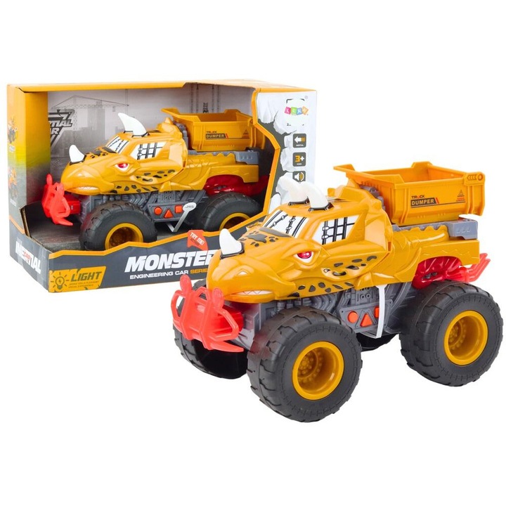 Динозавър офроуд автомобил, постни играчки, пластмаса, 25x17x15см