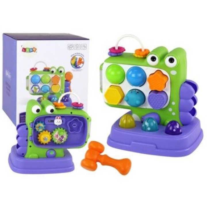 Образователно пано Leantoys Whac-A-Mole Dinosaur, 25x22x19cm