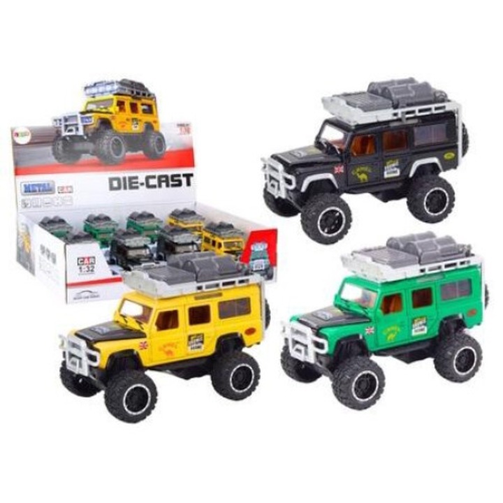 leantoys Guard car, металик, мащаб 1:32, светлинни и звукови ефекти, многоцветен, 16.5x10.5x8.5cm