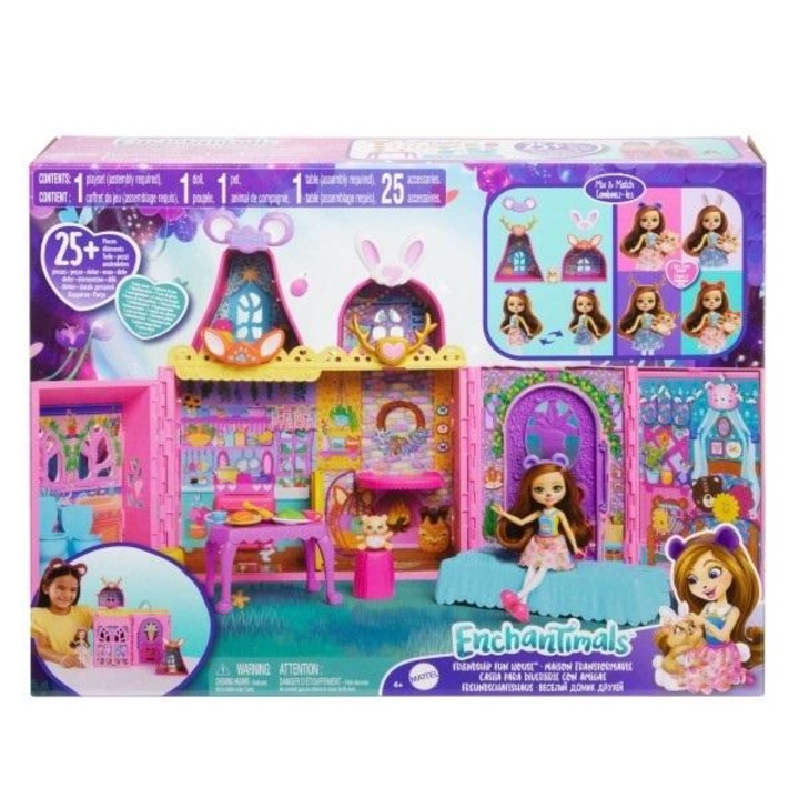 Игра Enchantimals Friendship House, Mattel, комплект с аксесоари, многоцветен