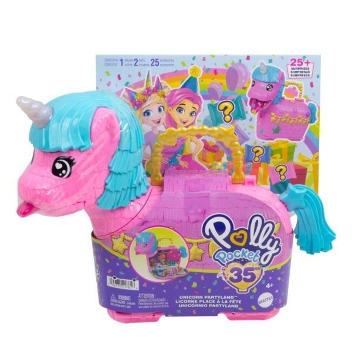 Polly Pocket, игрален комплект с еднорози, 2 фигурки, многоцветен, за деца от 4 години
