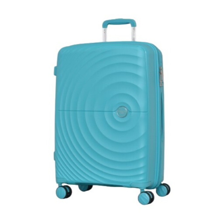 Troler, Perfect line, PP, 65/44/27 cm, Albastru/Verde