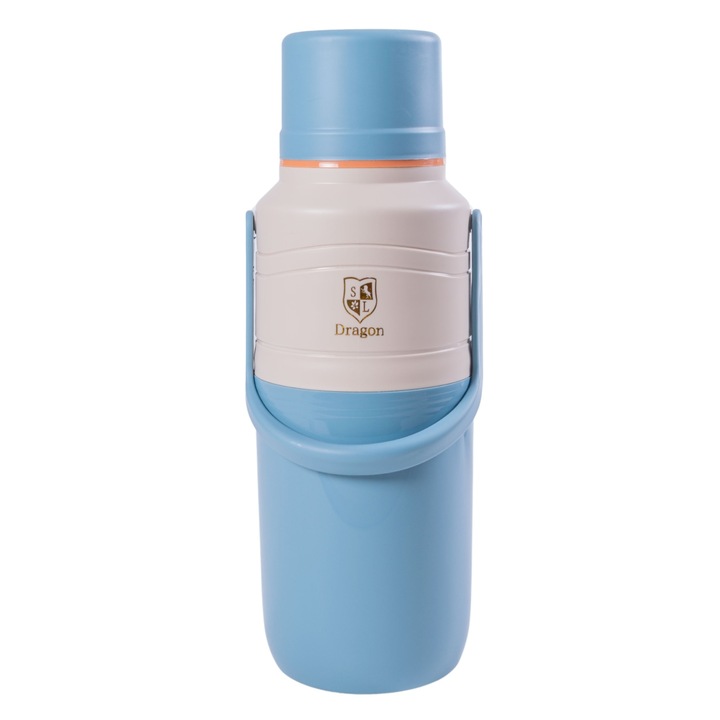 Termos, Naimeed D6421, pentru bauturi reci sau calde, Sticla si ABS, 2L, Albastru, 114x400x200mm