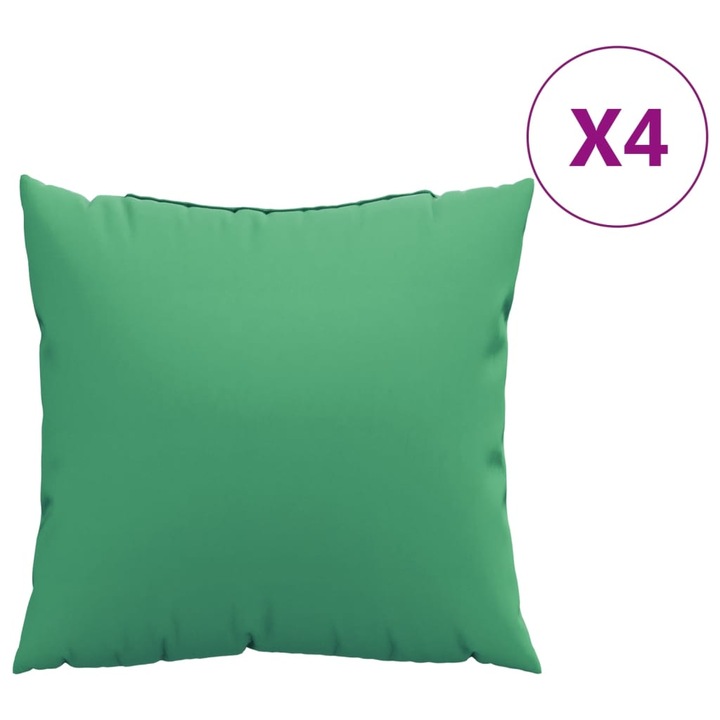 Set perne de canapea vidaXL, 4 buc., verde, 40x40 cm, textil, 1.25 Kg