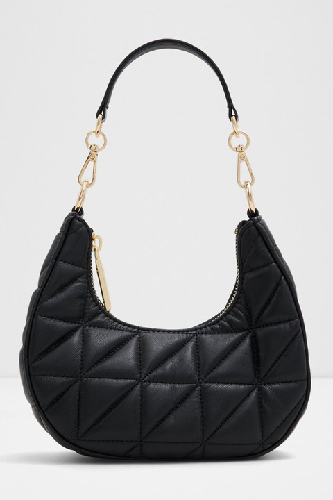 Aldo, Geanta crossbody din piele ecologica cu bareta din lant Ellison, Negru