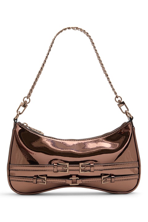 Aldo, Geanta crossbody cu aspect metalizat Jayme, Bronz