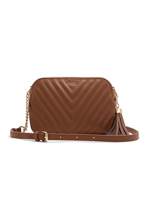 Aldo, Geanta crossbody de piele ecologica cu canaf Talaedar, Maro
