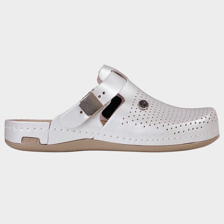 Saboti dama Leon Lady, piele naturala, Bej, 39