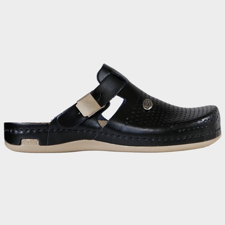 Női klumpa Leon Lady, természetes bőr, Fekete, 38