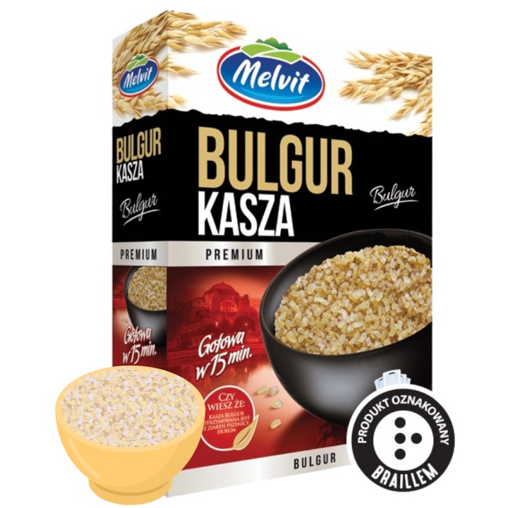 Bulgur Melvit, bogata in fibre, indice glicemic scazut, 4x100g