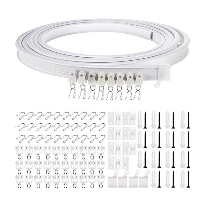 Set sine curbe Sunmostar, plastic rezistent, alb, 5m