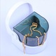 Cutie pentru curatare proteze dentare Sunmostar, plastic, alb, 9.2x8x7.4cm
