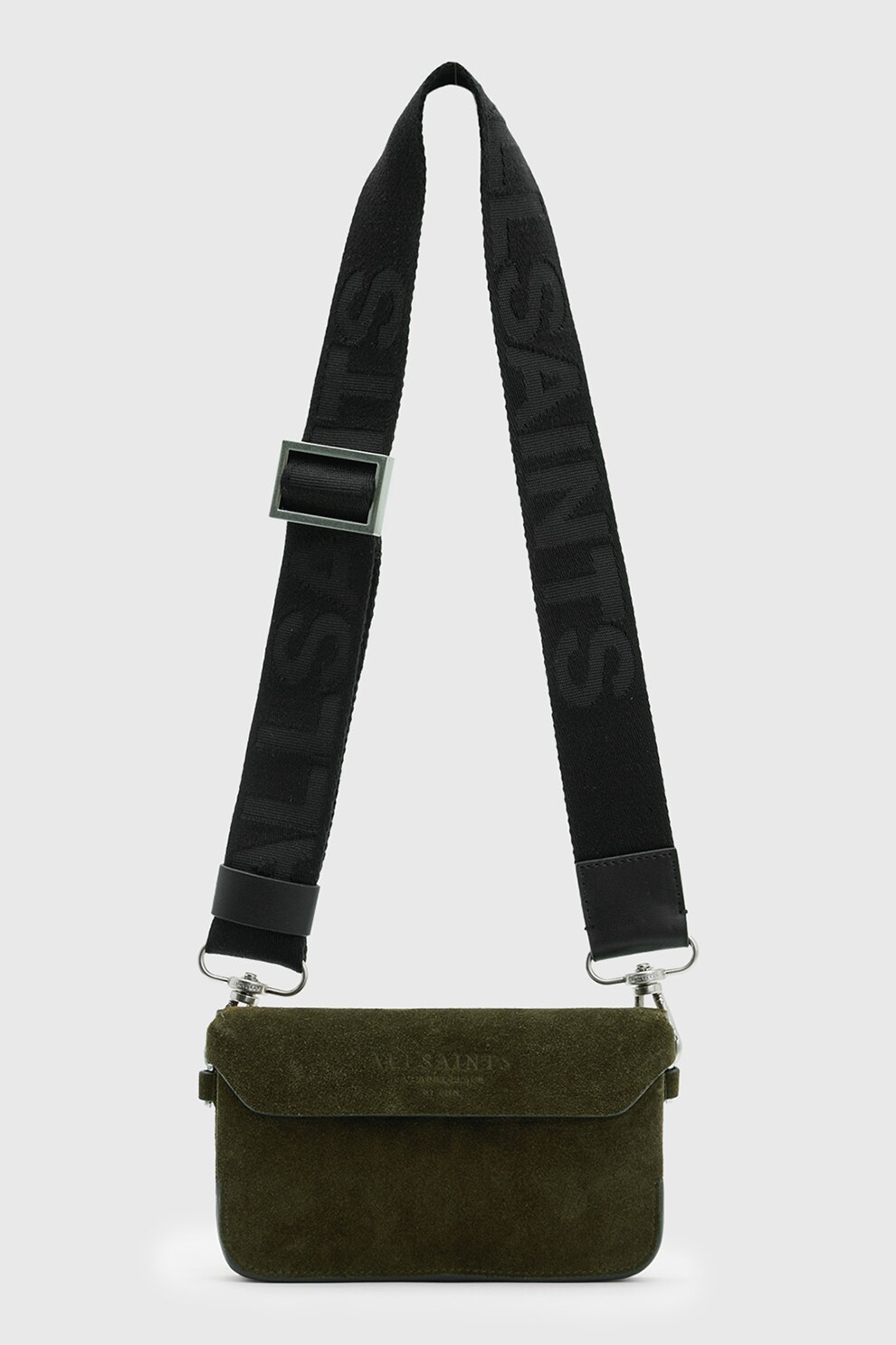 AllSaints, Geanta crossbody ajustabila din piele Zoe, Kaki - eMAG.ro