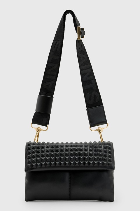 AllSaints, Ezra keresztpántos bőrtáska, Fekete