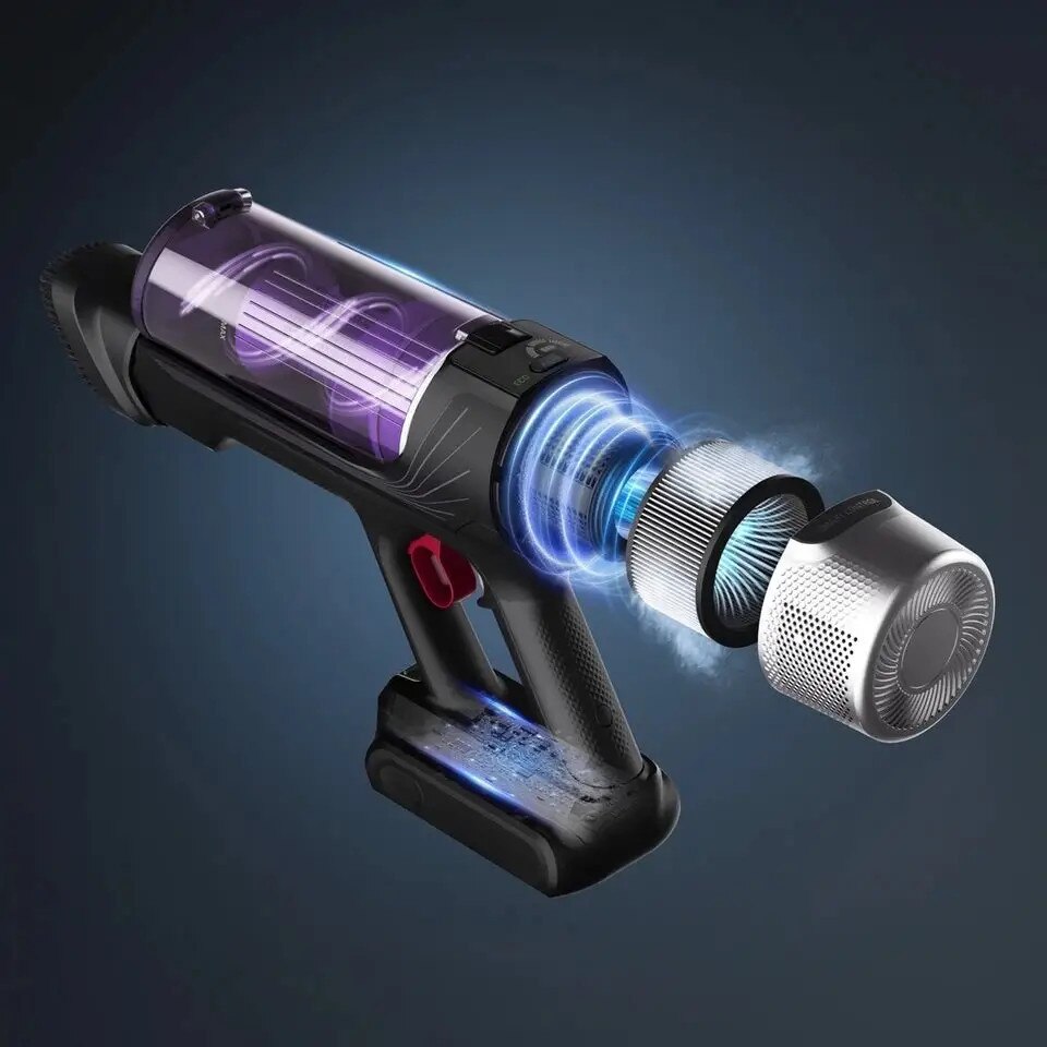 Aspirator vertical Rowenta X-Force Flex 9.6 Allergy RH2037WO, 0.4l, 18V, autonomie max 45 min, violet-negru