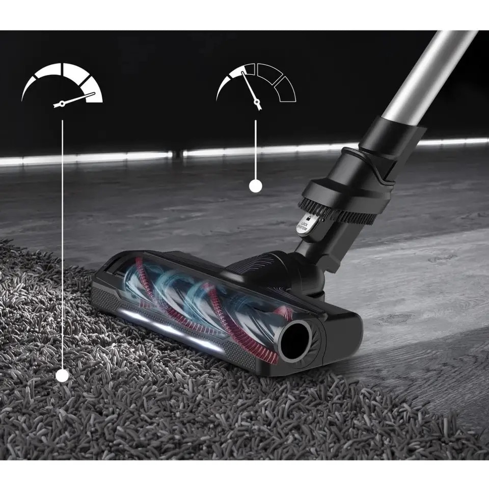 Aspirator vertical Rowenta X-Force Flex 9.6 Allergy RH2037WO, 0.4l, 18V, autonomie max 45 min, violet-negru