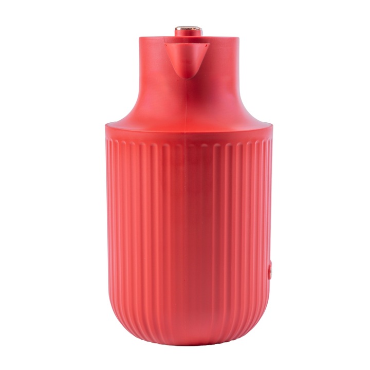 Termos, Naimeed D6436, pentru bauturi reci sau calde, Sticla si ABS, 2L, Rosu, 160x300x210mm