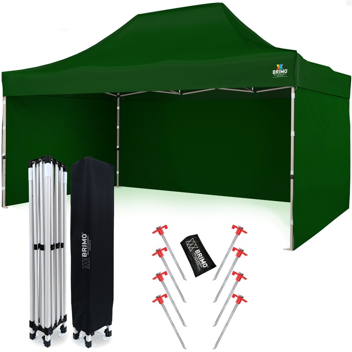 Cort pliabil de piata, Star, 3x4.5, Verde