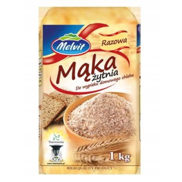 Faina de secara integrala Melvit, pentru paine casnica, 1kg