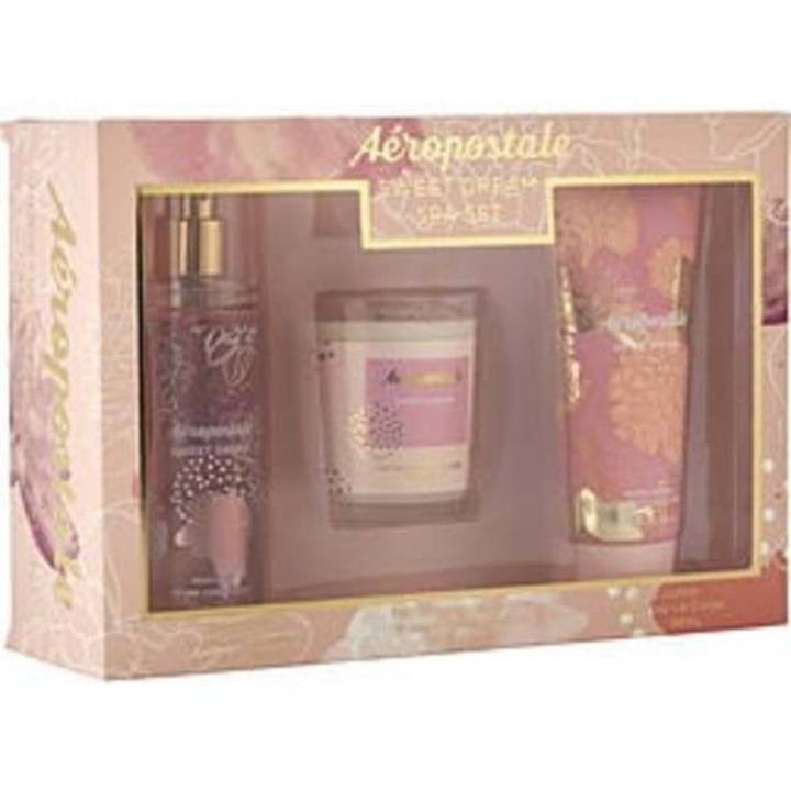Sweet Dream Aeropostale készlet, testpermet 100 ml, testápoló 90 ml, gyertya