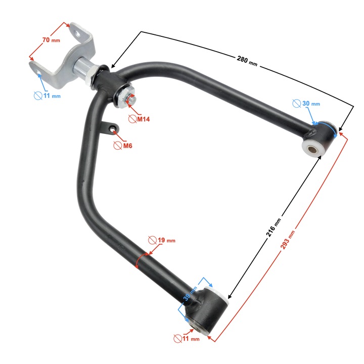 Brat suspensie superior dreapta ATV, Moretti, Road Hunter 200