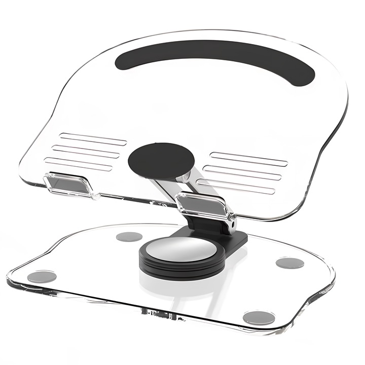 Suport tableta oein, rotire 360, pliabil, silicon antialunecare, negru