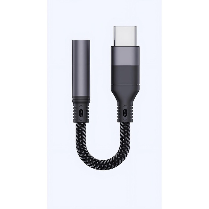 USB C към 3,5 mm адаптер за слушалки - USB Type C към AUX аудио жак Hi-Res DAC Dongle кабел Съвместим с iPhone 15 Pro Max, Samsung Galaxy S24 S23 S22 S21 FE Ultra S20+ Plus