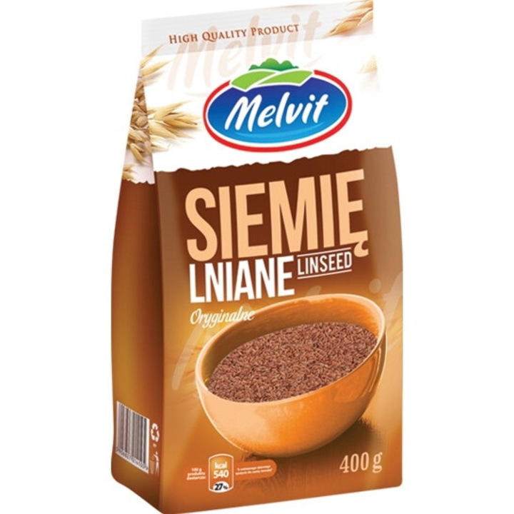 Seminte de in Melvit, bogate in Omega-3, fibre, 400g