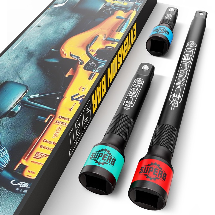 Prelungitor Pentru Chei Tubulare 1/2", Otel CrMo, 3 Buc