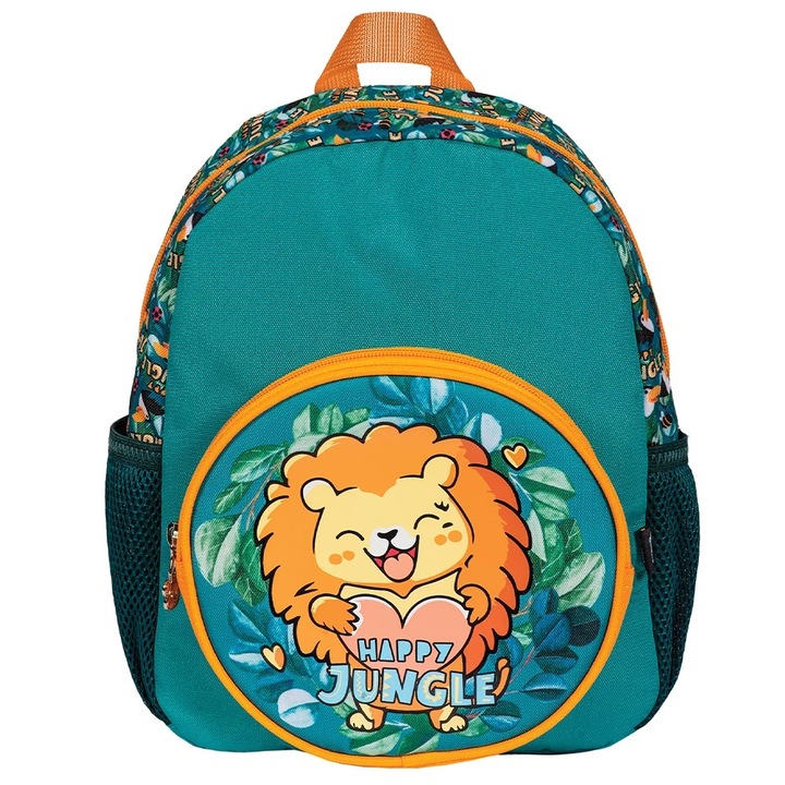 Happy jungle óvodai táska, 31x24x9 cm, Daemi