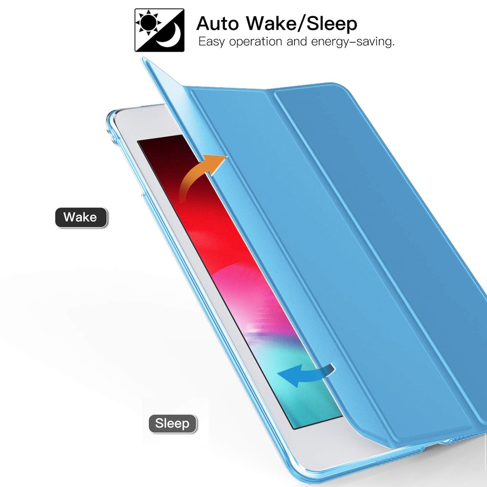 Husa inteligenta pentru iPad Air 3 10,5", Husa inteligenta Husa magnetica translucida in spate mata cu functie de repaus/trezire automata
