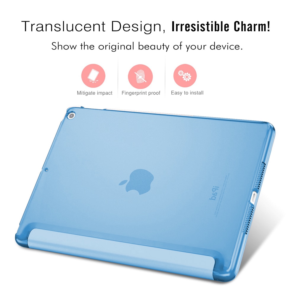 Husa inteligenta pentru iPad Air 3 10,5", Husa inteligenta Husa magnetica translucida in spate mata cu functie de repaus/trezire automata