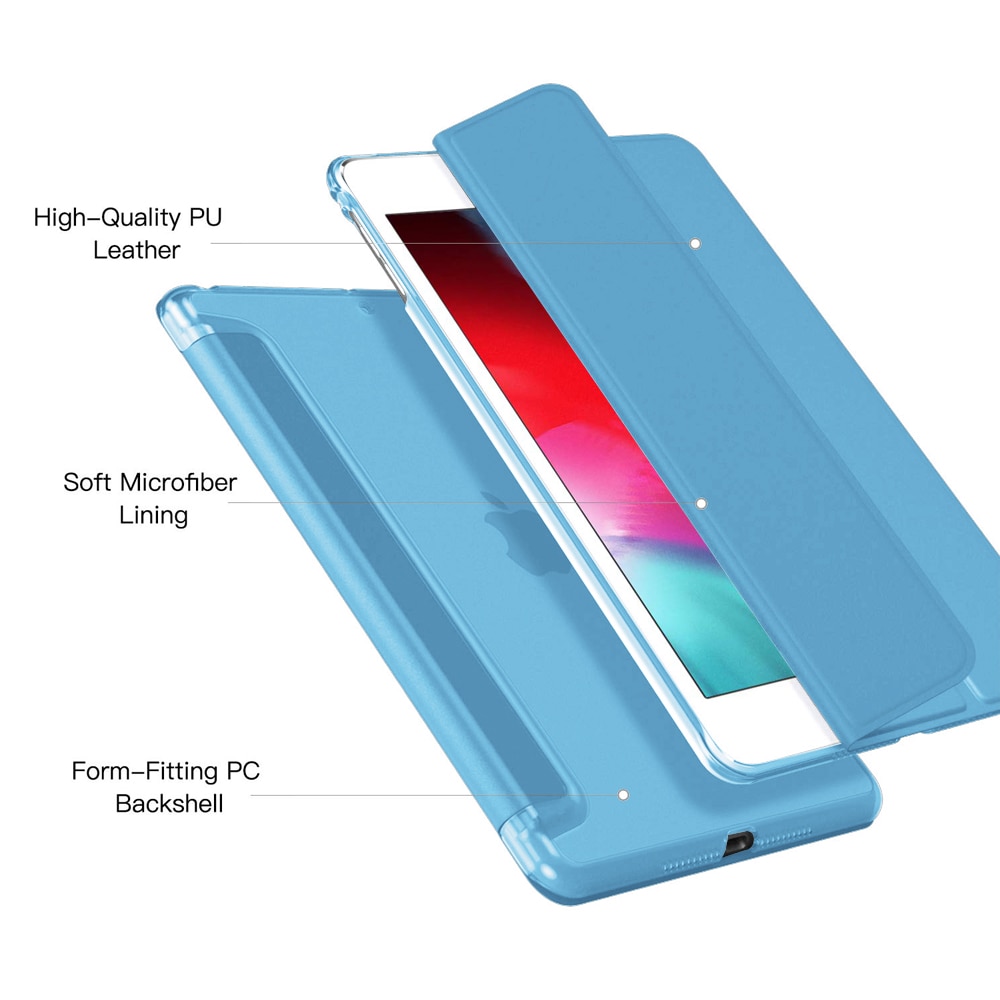 Husa inteligenta pentru iPad Air 3 10,5", Husa inteligenta Husa magnetica translucida in spate mata cu functie de repaus/trezire automata