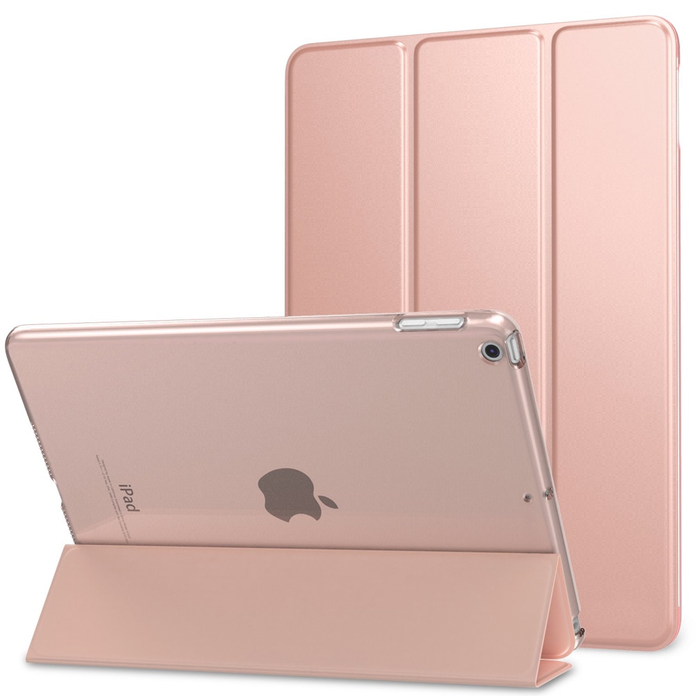 Husa tableta, AMRINUGL pentru iPad Mini 5, 7.9 inch, roz auriu, ultra-subtire, cu suport si functie de activare automata.