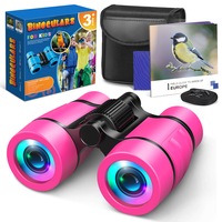 Binoclu pentru copii ATOPDREAM, 4x30, cauciuc non-toxic, roz