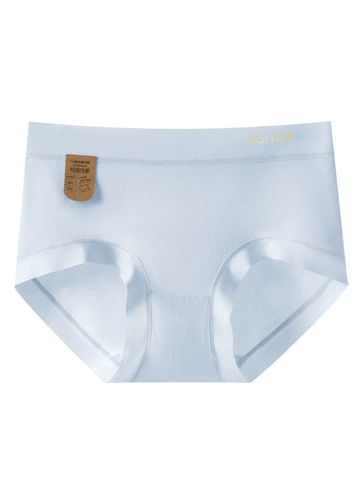Női bugyi, középmagas derék, antibakteriális, légáteresztő, kék, Kék