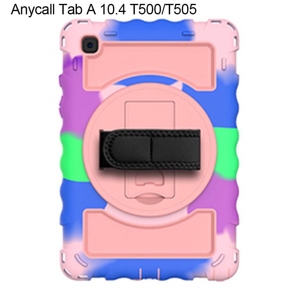 Husa de protectie pentru tableta, Cozevdnt, compatibila cu Samsung Galaxy Tab A 10.4 T500/T505, suport pivotant, curea de umar, multicolor