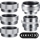Set De 5 Adaptoare Pentru Robinet Bucatarie, Zggzerg, Cu garnitura de etansare, Suprafata cromata, Rezistent la coroziune si rugina, Usor de instalat, Potrivit pentru chiuvete, filtre de apa, Alama, Argintiu