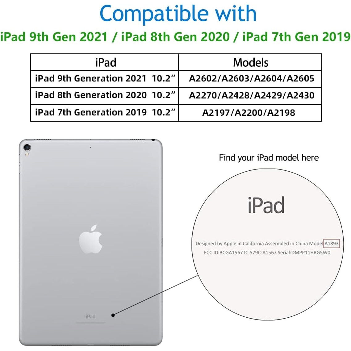 Husa tableta AMRINUGL pentru iPad 10.2 inch, cu suport pentru stilou, roz, 7th-9th generatie