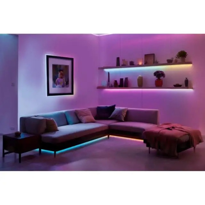 Banda LED HAMA, RGBW, WLAN, reglabila, autoadeziva, decupata la dimensiune, 5m