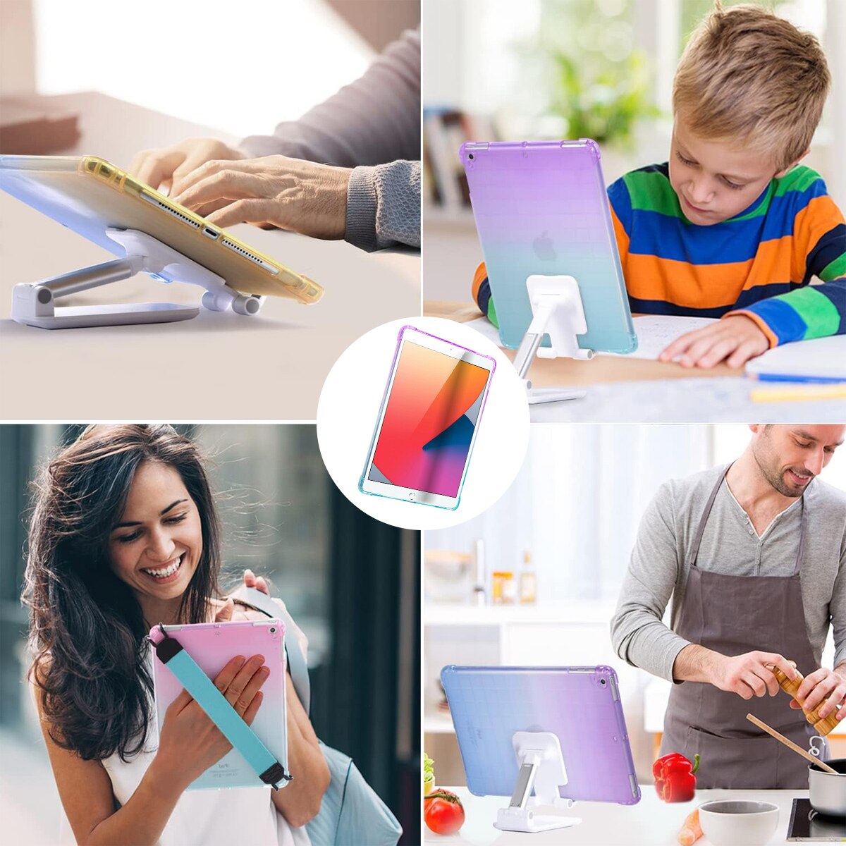 Husa tableta TPU pentru iPad 9.7 5th 6th Gen, negru, usoara, antiderapanta