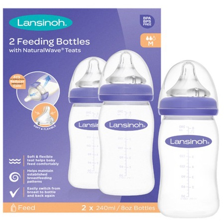Biberon Lansinoh PP, 240 ml, 2 buc