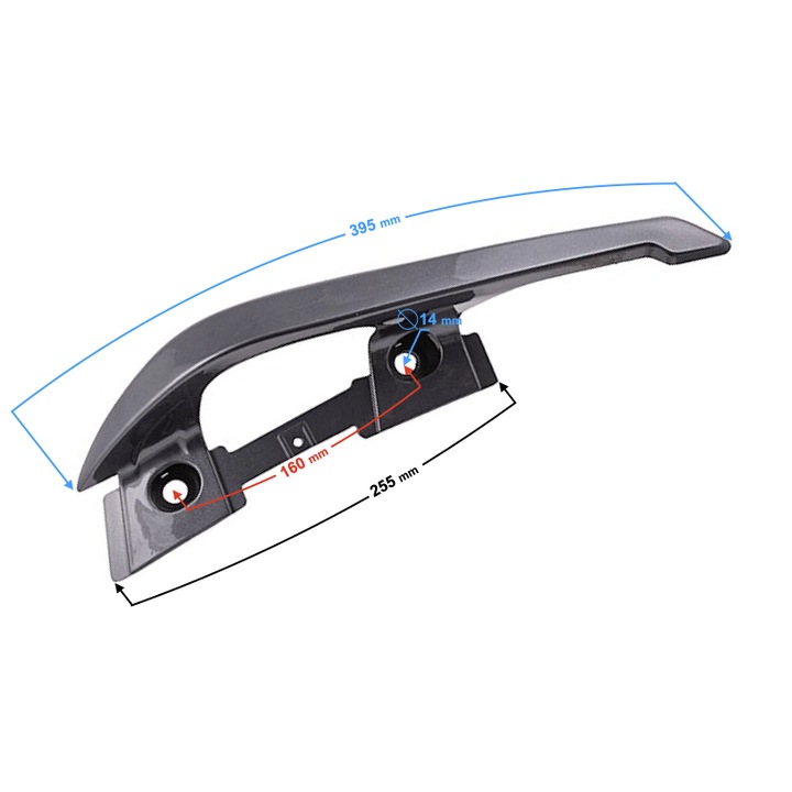 Suport pasager dreapta, Moretti, pentru scuter B-Max, Gri