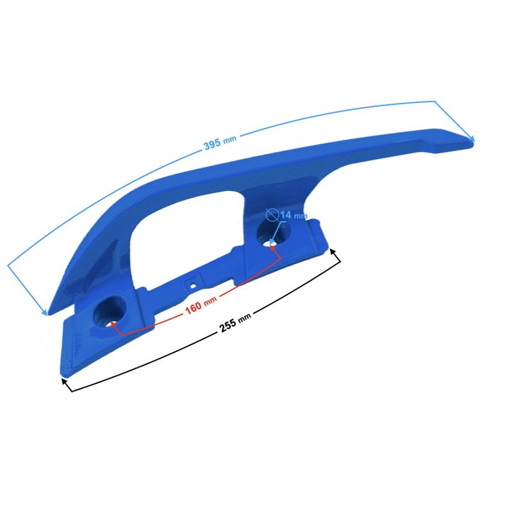 Suport pasager dreapta, Moretti, pentru scuter B-max, albastru