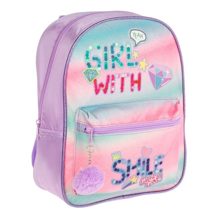 Ghiozdan Copii VENITIVO® "Girl with Smile" - Perfect pentru Scoala si Aventuri, cu 1 compartiment principal, 1 buzunar exterior cu fermoar si curele moi, dimensiuni Lungime x Latime x Inaltime 24 x 10 x 31 cm