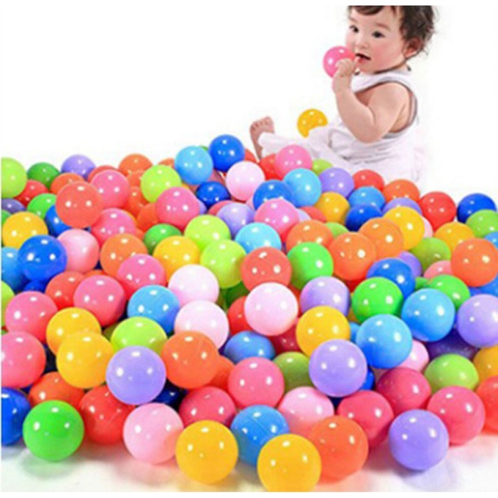 100 db színes golyós készlet a gyerekmedencéhez QttvbTna, műanyag, tarka, 8cm