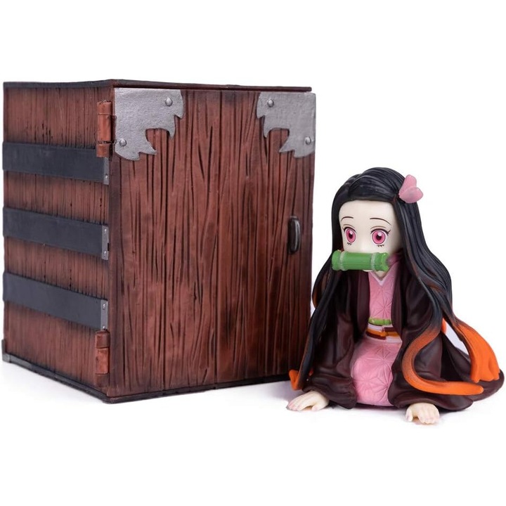 Колекционерска фигурка Kamado Nezuko, 15 см, PVC, за Demon Slayer: Kimetsu No Yaiba fans, идеален подарък за деца