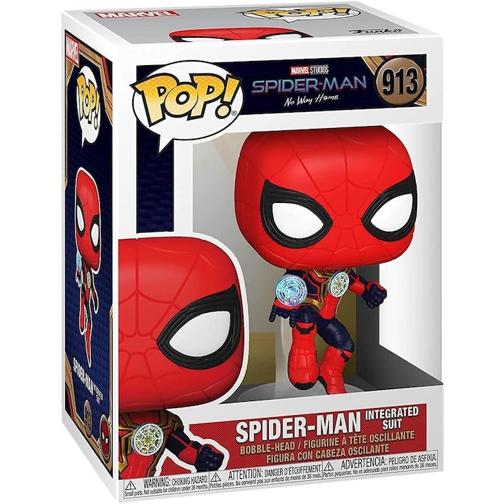 3D фигурка, Funko Pop, Spider-Man, интегриран костюм, многоцветен, за 3 години+